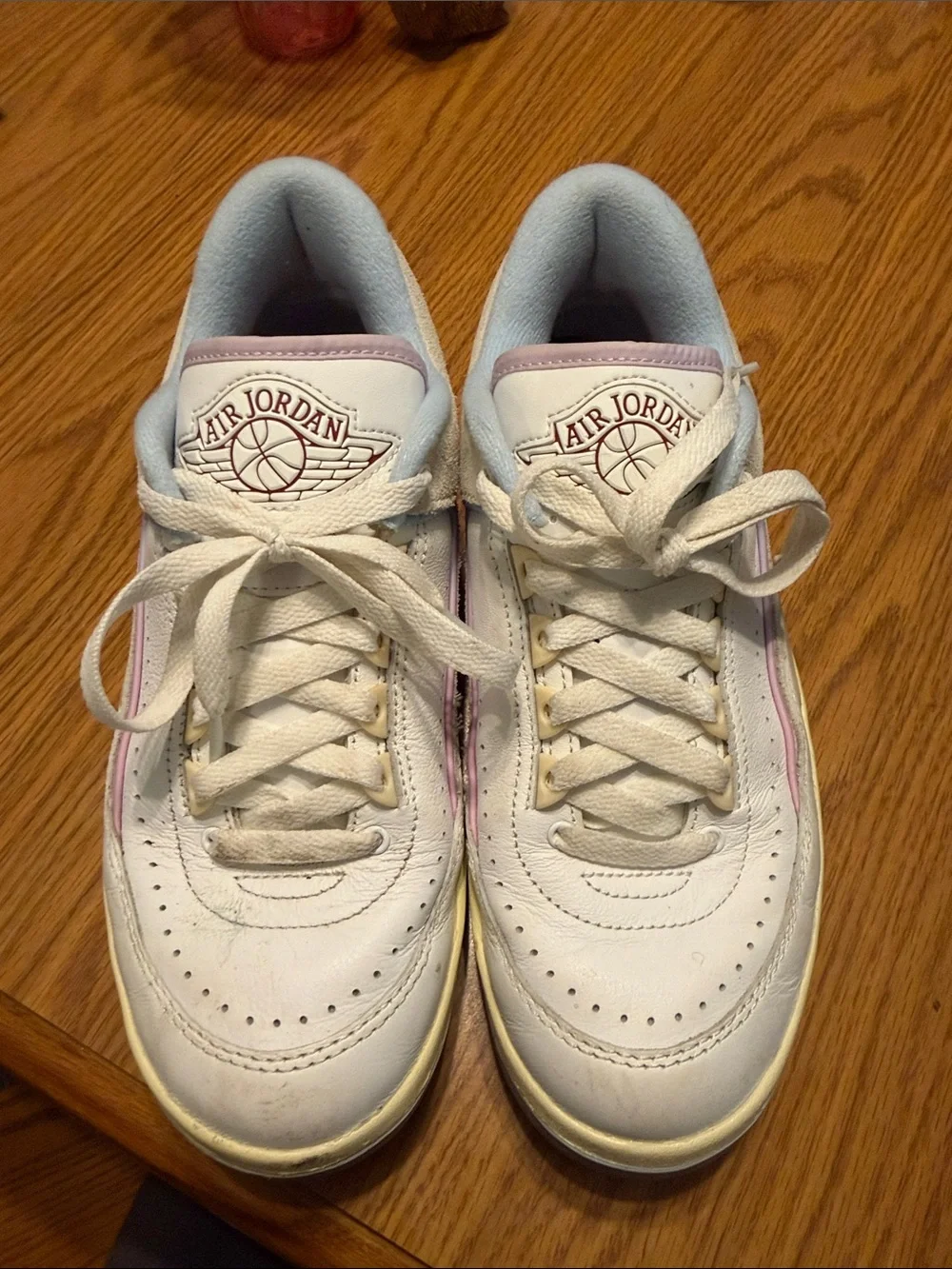 Jordan Women’s White Sneakers with Light Pink Accents